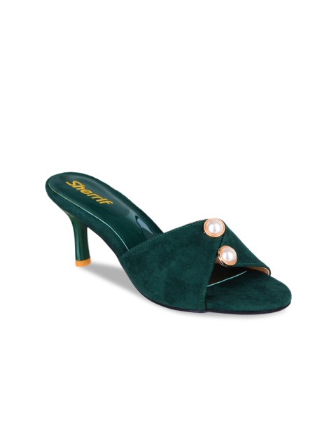 

Sherrif Shoes Women Green Solid Sandals