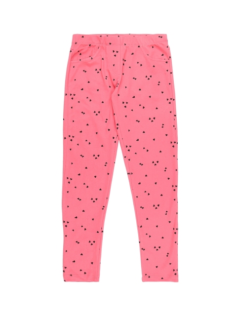 

Pantaloons Junior Girls Pink Printed Ankle-Length Leggings