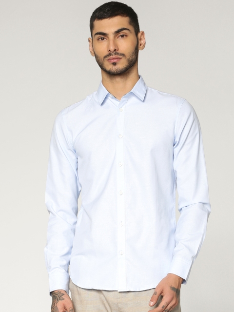 

ONLY & SONS Men Blue Regular Fit Solid Casual Shirt