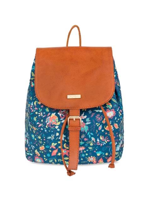 

Chumbak Women Navy Blue & Tan Graphic Backpack