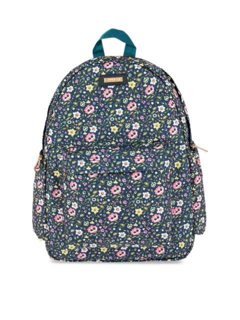 

Chumbak Women Teal Graphic Backpack