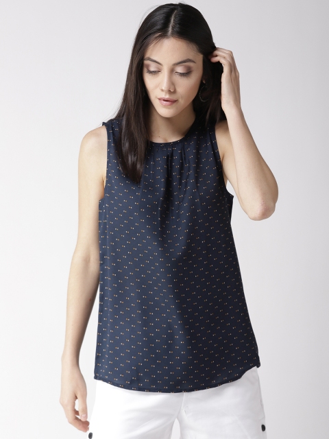 

MIWAY Women Navy Blue Printed Top