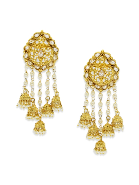 

Crunchy Fashion Gold-Toned Classic Drop Earrings