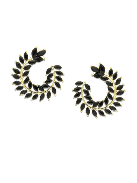 

Crunchy Fashion Black Leaf Shaped Drop Earrings