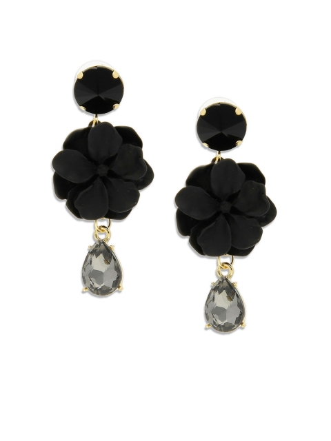 

Crunchy Fashion Black Floral Drop Earrings