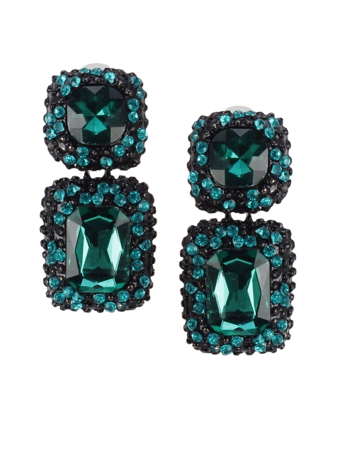 

Crunchy Fashion Green Classic Drop Earrings