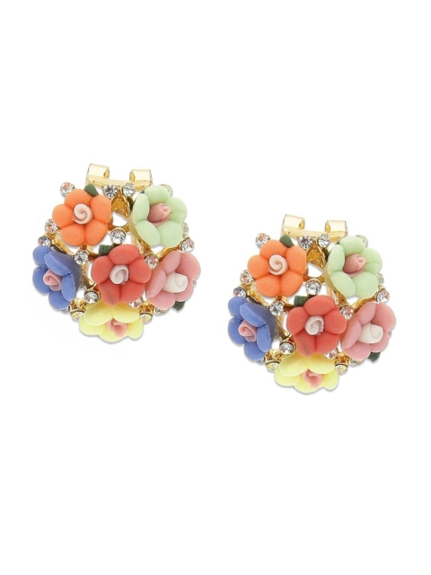 

Crunchy Fashion Multicoloured Floral Studs, Multi