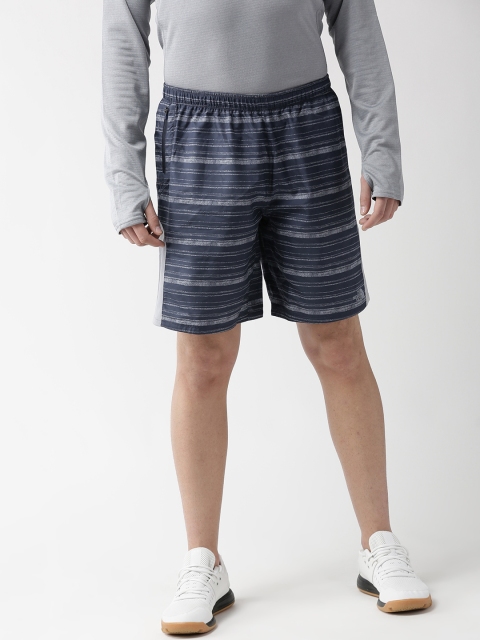 

The North Face Men Navy Blue & Grey Ambition Striped Running Shorts