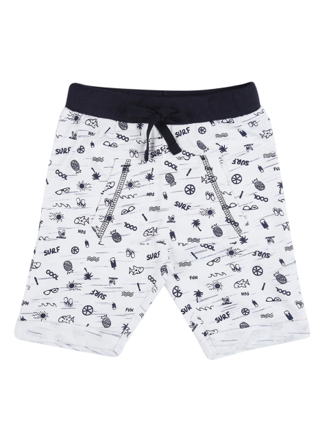 

Pantaloons Baby Boys Grey & Navy Blue Printed Regular Fit Regular Shorts