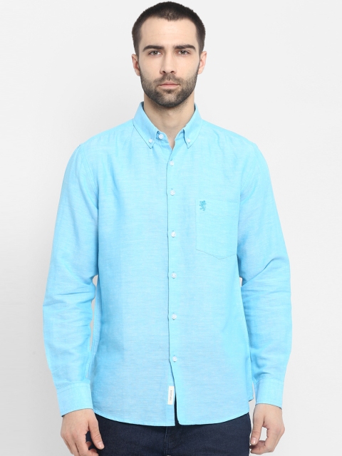 

Red Tape Men Turquoise Blue Regular Fit Solid Casual Shirt