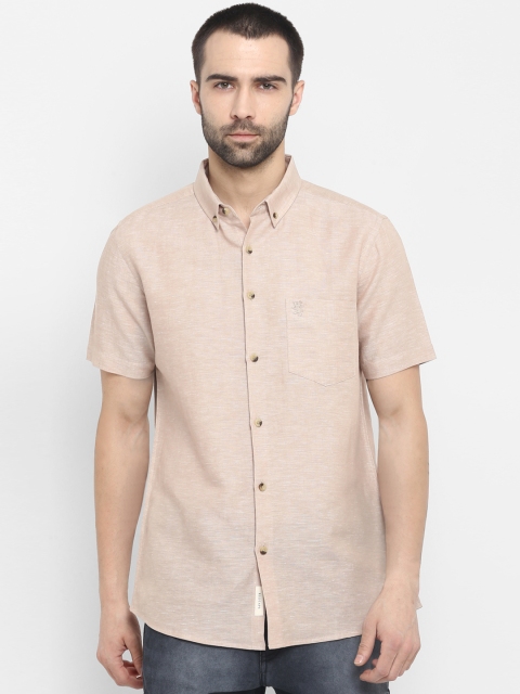 

Red Tape Men Beige Regular Fit Solid Casual Shirt
