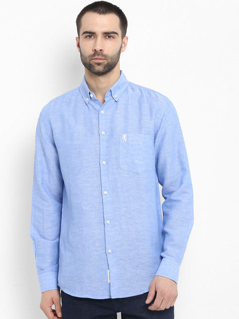 

Red Tape Men Blue Regular Fit Solid Casual Shirt