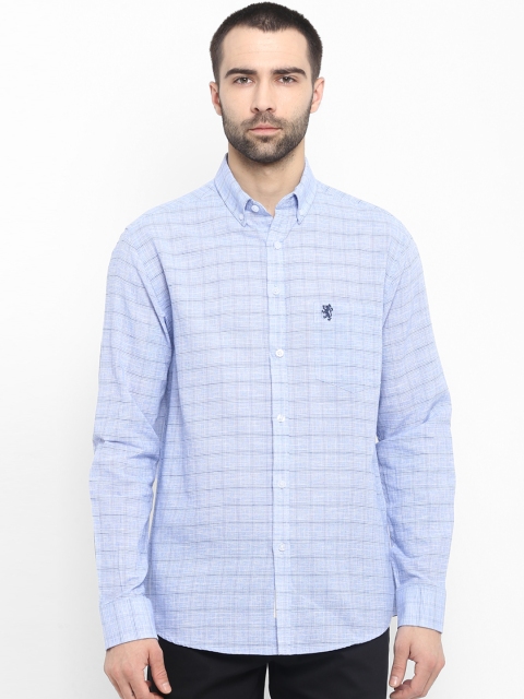 

Red Tape Men Blue Regular Fit Checked Casual Shirt