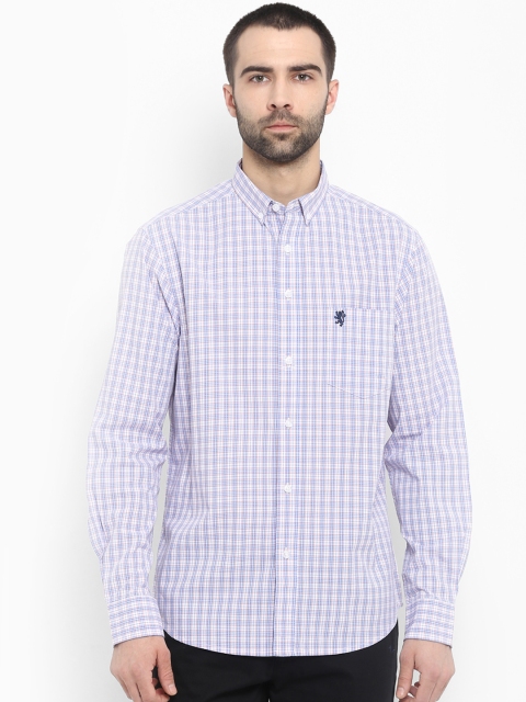 

Red Tape Men Blue Regular Fit Checked Casual Shirt