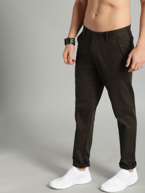 

Roadster Men Coffee Brown Regular Fit Self Design Regular Trousers