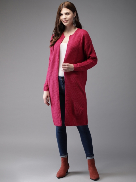 

Anouk Women Pink Woven Design Sweater