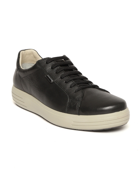 

Woodland Men Black Leather Sneakers