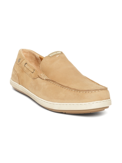 

Woodland Men Brown Nubuck Leather Driving Shoes