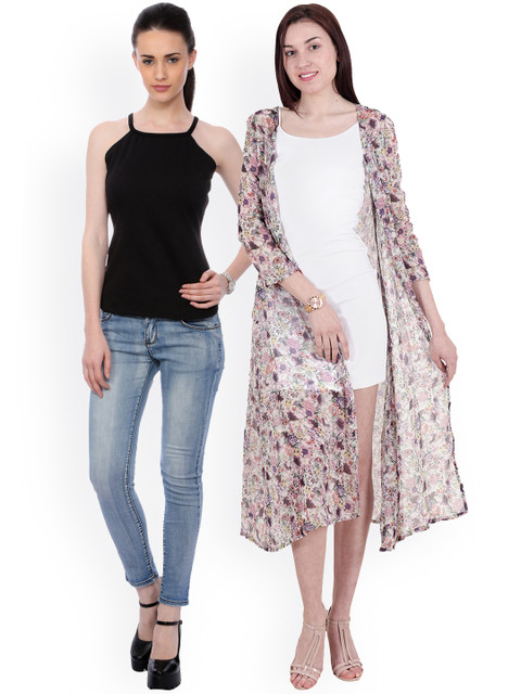 

SCORPIOUS Women Pack of Shrug & Top, Multi