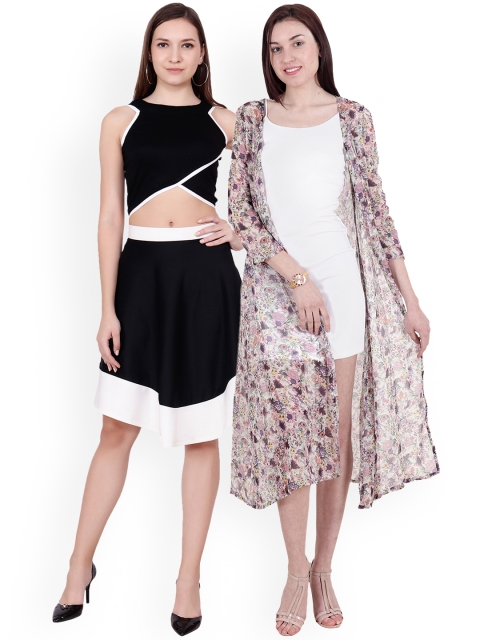 

SCORPIOUS Women Pack of Shrug & Top, Multi