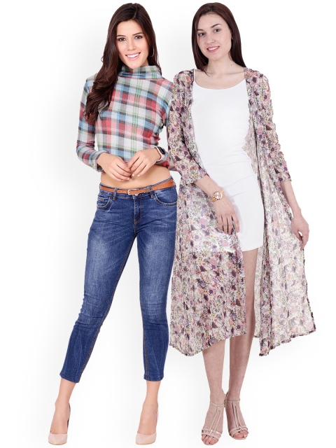 

SCORPIOUS Women Pack of Shrug & Top, Multi