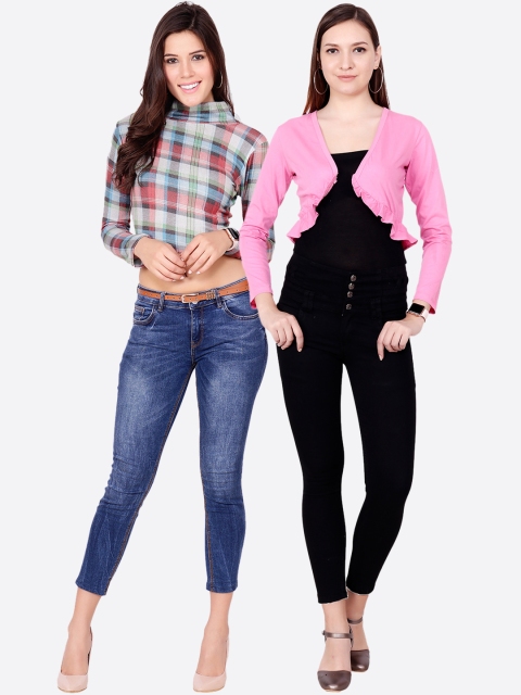 

SCORPIOUS Women Pack of Shrug and Top, Multi