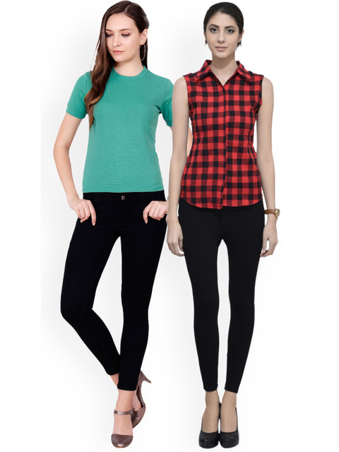 

Scorpious Women Pack of Shirt and Top, Red