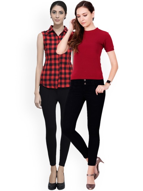 

Scorpious Women Pack of Shirt and Top, Red