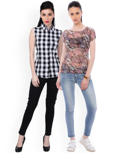 

SCORPIOUS Women Pack of Shirt and Top, Multi
