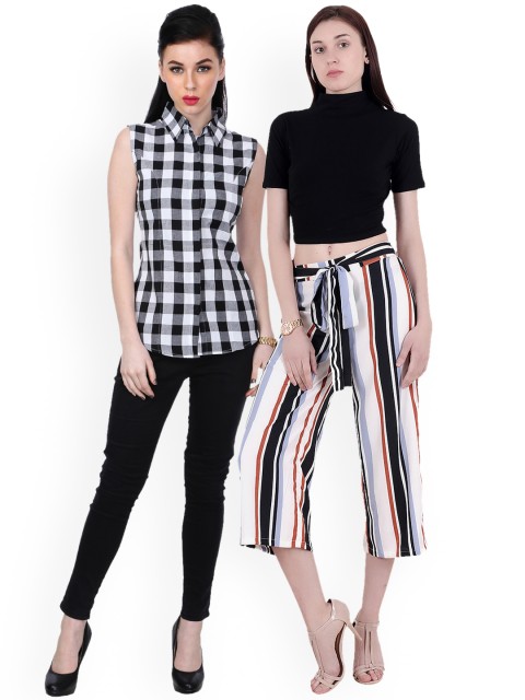 

SCORPIOUS Women Pack of Shirt and Top, Black