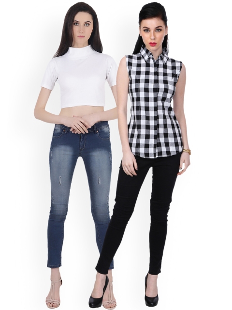 

SCORPIOUS Women Pack of Shirt and Top, White
