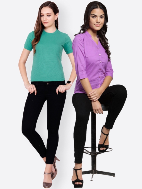 

Scorpious Women Pack of Shirt and Top, Purple