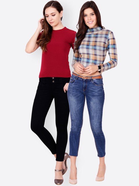 

SCORPIUS Women Pack of 2 Tops, Multi