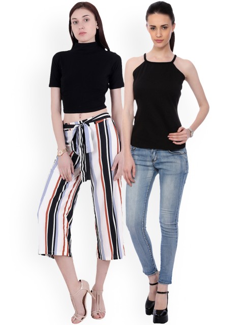 

SCORPIUS Women Pack of 2 Tops, Black