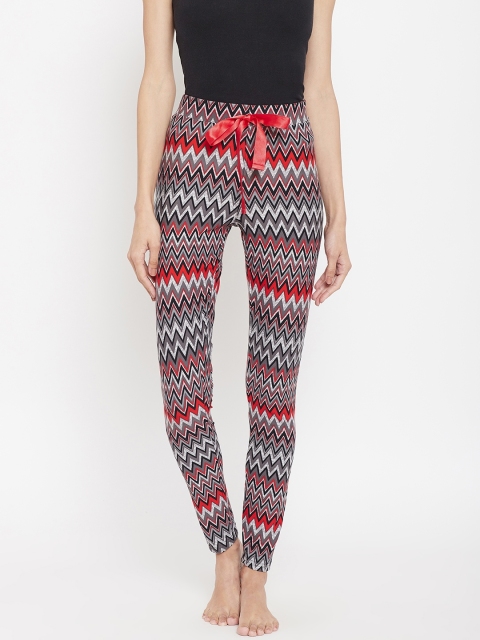 

Sweet Dreams Women Grey & Red Chevron Print Pyjamas LP-3323A9