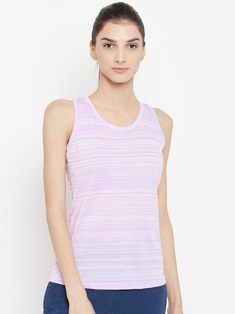 

Sweet Dreams Women Lavender & White Striped Tank Top