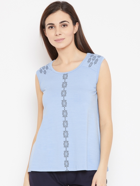 

Sweet Dreams Women Blue Printed Lounge T-shirt