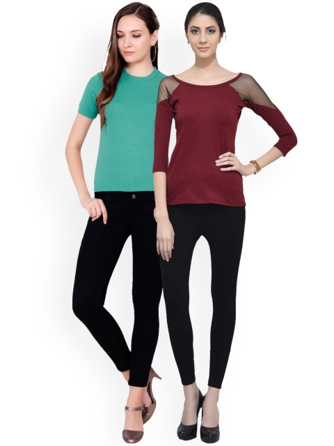 

Scorpius Women Pack of 2 Tops, Maroon