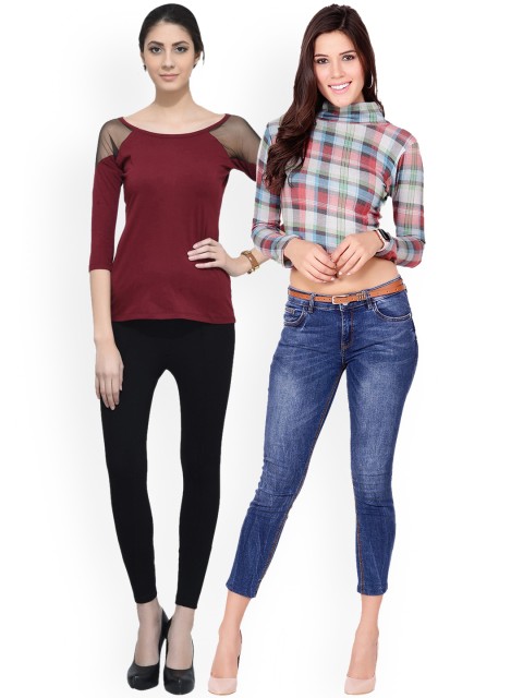 

Scorpius Women Pack of 2 Tops, Maroon
