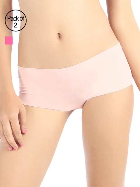

Candyskin Women Pack of 2 Solid Briefs, Pink