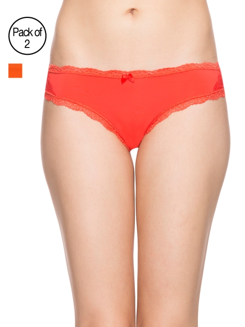 

Candyskin Women Pack of 2 Solid Briefs, Orange