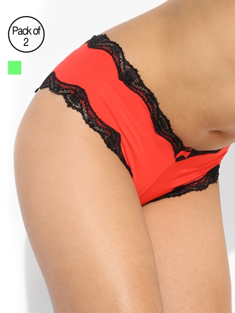 

Candyskin Women Pack of 2 Solid Briefs, Green