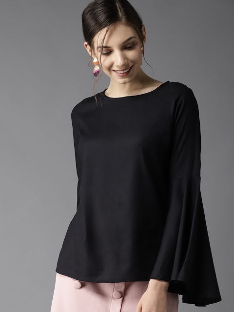 

HERE&NOW Women Black Solid Top