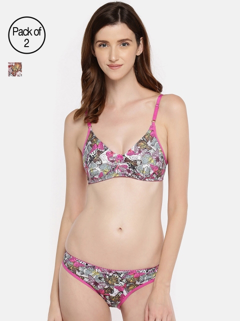 

Lady Love Pack of 2 Printed Lingerie Set, Multi
