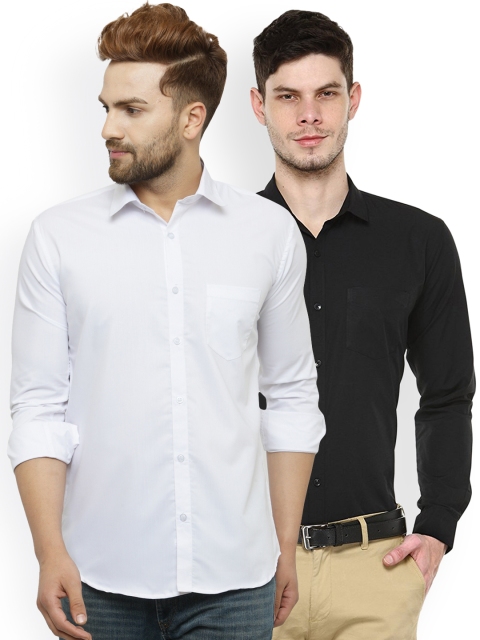 

JAINISH Men Pack of 2 Shirts, White