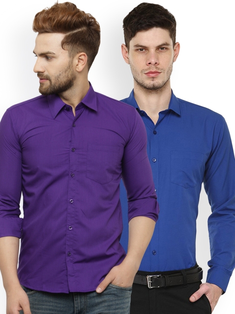

JAINISH Men Pack of 2 Classic Shirts, Purple