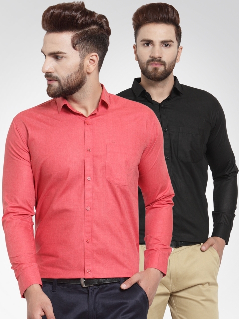 

JAINISH Men Pack of 2 Classic Shirts, Red