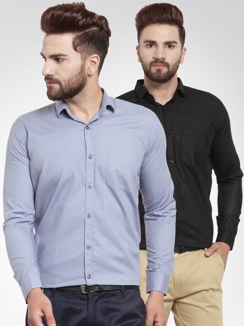 

JAINISH Men Pack of 2 Classic Shirts, Grey
