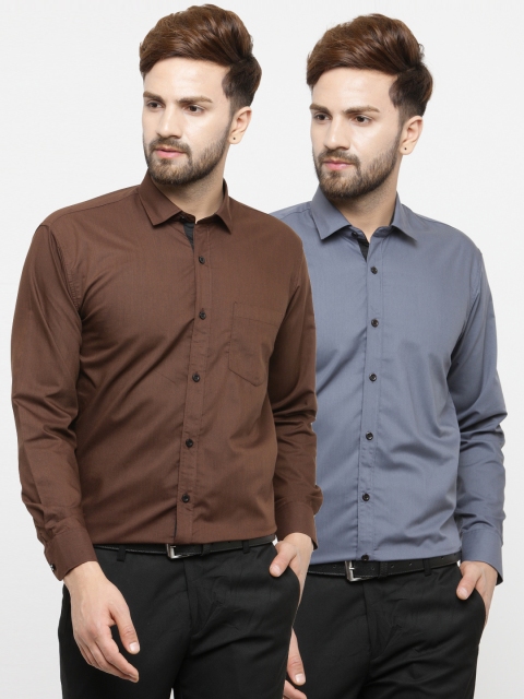

JAINISH Men Pack of 2 Classic Shirts, Grey