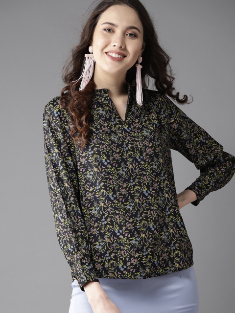 

HERE&NOW Women Black Printed Top